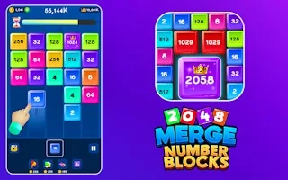 Play 2048 Merge Number Blocks online free