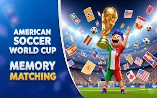 Play American Soccer World Cup Memory Matching online free