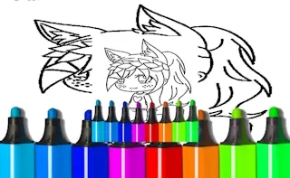 Play Anime Wolf Girl Coloring Pages online free