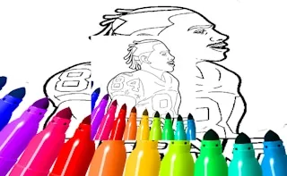Play Antonio Brown Coloring Pages online free