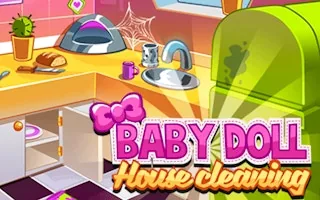 Play Baby Doll House Cleaning online free