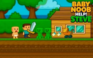 Play Baby Noob Help! Steve online free