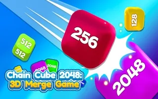 Play Chain Cube 2048 3D Merge Game online free