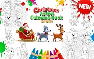 Play Christmas Animal Coloring Book for Kids online free