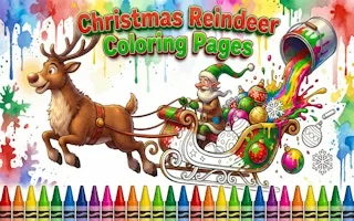 Play Christmas Reindeer Coloring Pages online free