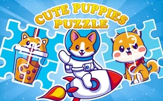 Play Cute Puppies Puzzle online free
