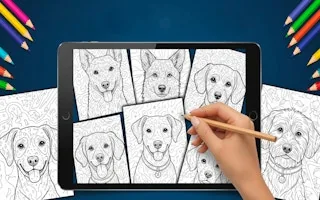 Play Dog Coloring Book for Adults online free