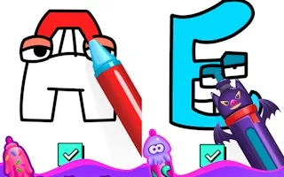 Play Draw and Color the Alphabet Letters online free