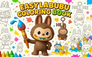 Play Easy Labubu Coloring Book online free