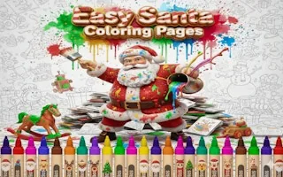 Play Easy Santa Coloring Pages online free