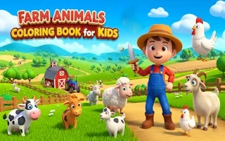 Play Farm Animals Coloring Book for Kids online free