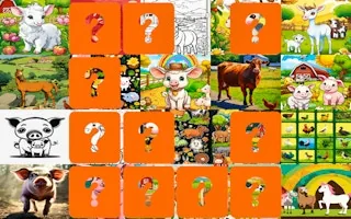 Play Farm Animals Memory Cards online free