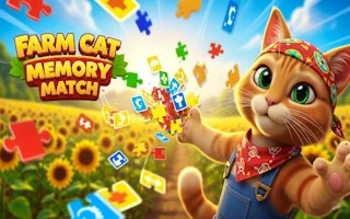 Play Farm Cat Memory Match online free