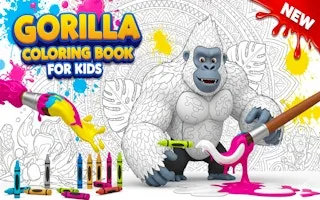 Play Gorilla Coloring Book for Kids online free