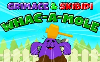 Play Grimace And Skibidi Whack A Mole online free