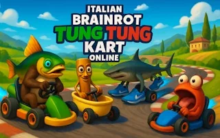 Play Italian Brainrot Tung Tung Kart Online online free