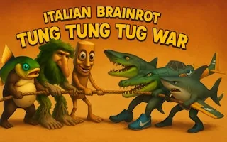 Play Italian Brainrot Tung Tung Tug War online free