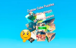 Play Jigsaw Cube Puzzles Collect Pictures with Cute Puppies online free
