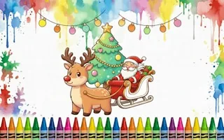 Play Kawaii Christmas Coloring Pages online free