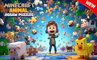 Play Minecraft Animal Jigsaw Puzzles online free