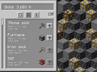 Play Minecraft Gold Clicker online free