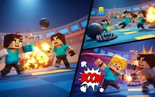 Play Minecrafts Fighting Combat online free