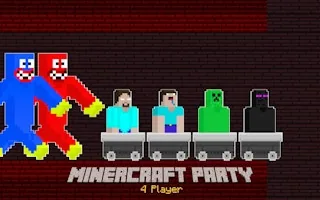 Play MinerCraft Party - 4 Player online free