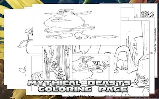 Play Mythical Beasts Coloring Page online free