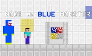 Play Noob vs Blue Monster online free