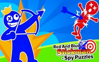 Play Red And Blue Stickman Spy Puzzles online free