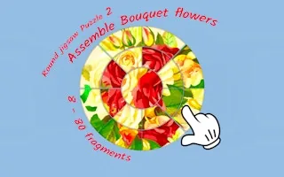 Play Round jigsaw Puzzle 2 - Assemble Bouquet flowers online free