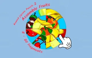 Play Round jigsaw Puzzle 2 - Assemble Fruits online free