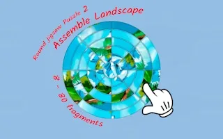 Play Round jigsaw Puzzle 2 - Assemble Landscape online free