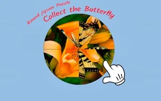 Play Round jigsaw Puzzle - Collect the Butterfly online free