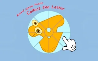 Play Round jigsaw Puzzle - Collect the Letter online free