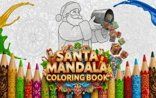 Play Santa Mandala Coloring Book online free