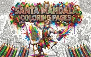 Play Santa Mandala Coloring Pages online free