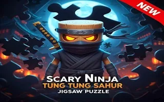 Play Scary Ninja Tung Tung Sahur Jigsaw Puzzle online free