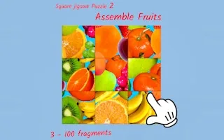 Play Square jigsaw Puzzle 2 - Assemble Fruits online free