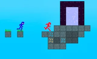 Play Stickman Blockworld Parkour 2 online free