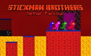 Play Stickman Brothers Nether Parkour online free