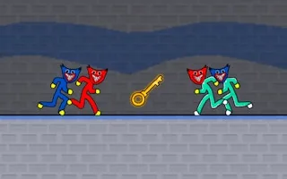 Play Stickman Huggy Party Duo online free