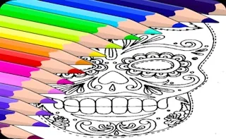 Play Sugar Skull Coloring Pages online free