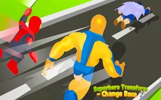 Play Superhero Transform Change Race online free