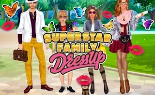 Play Superstar Family Dress Up Game online free