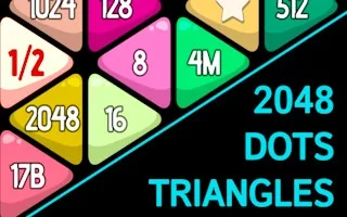 Play Triangles Dots 2048 online free
