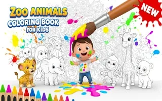 Play Zoo Animals Coloring Book for Kids online free